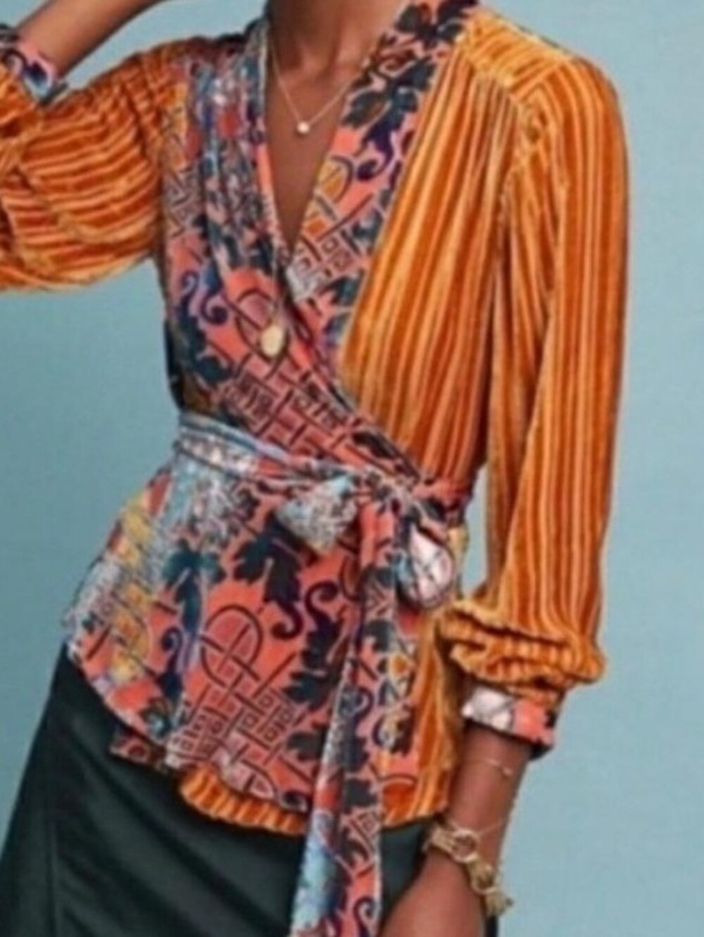 Anthropologie Wrap Shirt Small